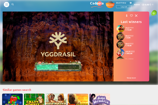 Cadoola Casino screen shot