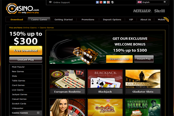 Casino.com screen shot