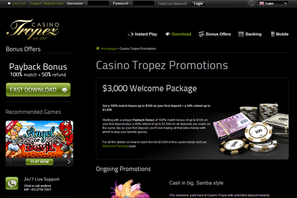 Casino Tropez screen shot