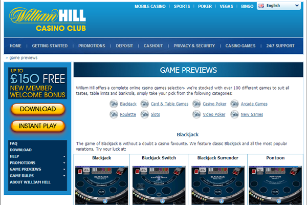 William Hill Casino screen shot